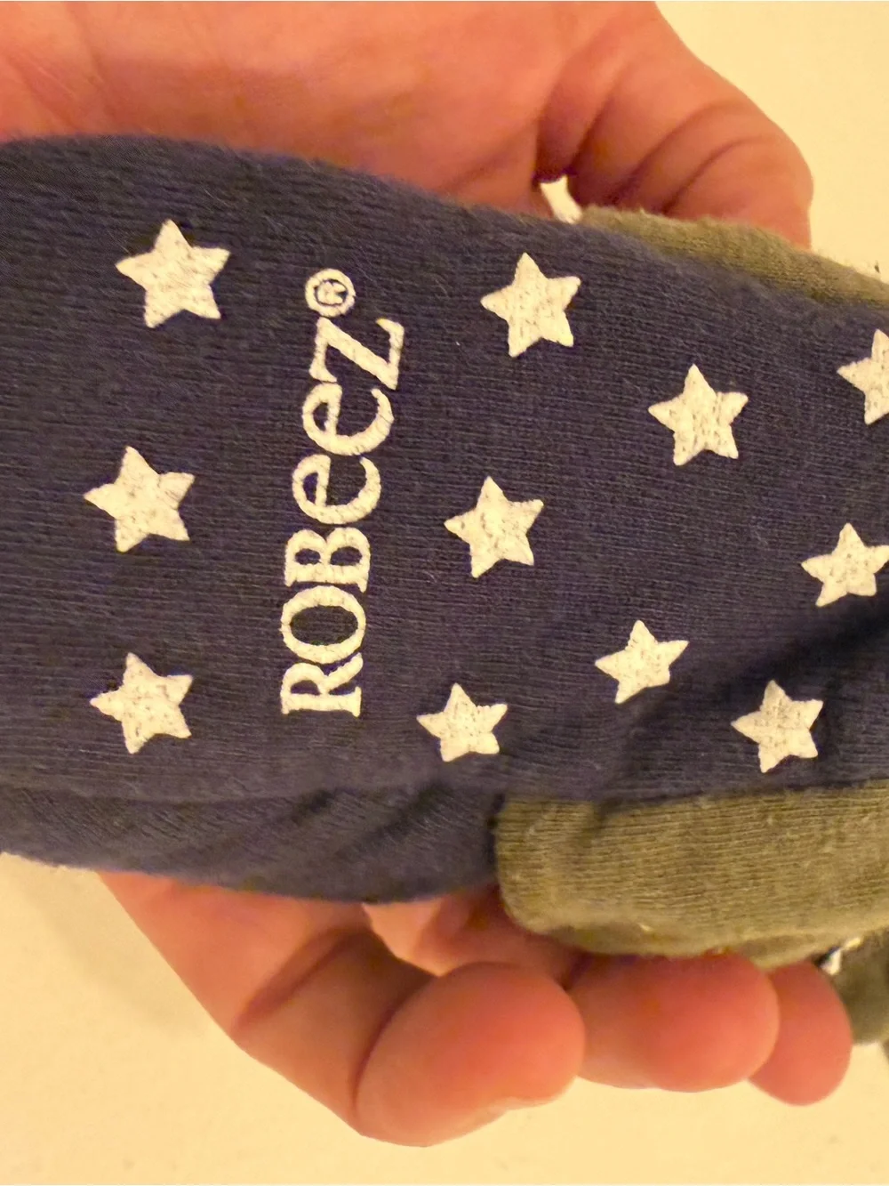 Robeez Baby Soft Sole Animal Slippers Green Navy 6–12 Months